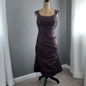 Light in the Box, see pictures for size,  chocolate brown taffeta dress